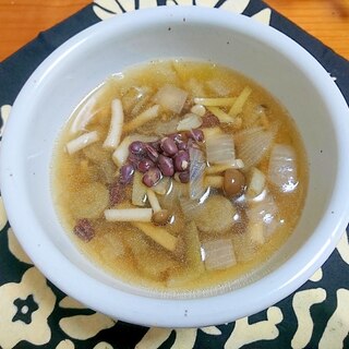 ゴボウとシメジの生姜スープ